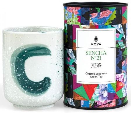 Moya Matcha Herbaty Zielone Sencha Japońska Bio 60g Kubek Ceramiczny Kana