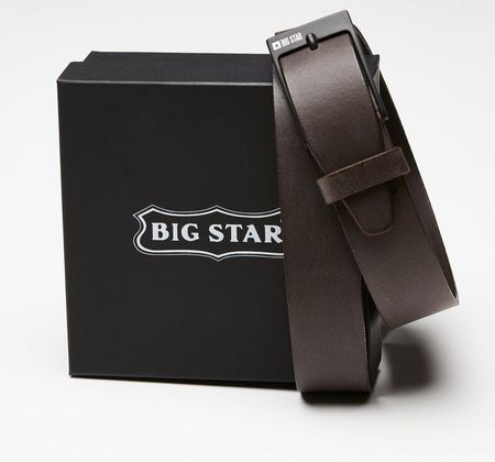 Skórzany pasek męski Big Star Shoes HH674136 95cm brązowy