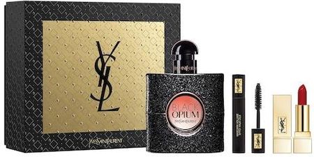 Yves Saint Laurent Ysl Set For Her Black Opium Woda Perfumowana 50Ml + Maskara + Pomadka Do Ust Rouge Pur Couture