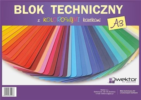 Wektor Blok Rysunkowy A3/8K Kolorowy 10Szt