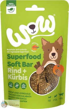 Wow Superfood Soft Bar Rind Mięso Wołowe Z Dynią Miękkie Przysmaki Dla Psa 150G - zdjęcie 2