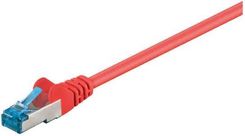 CAT 6AKabel łączący, S/FTP (PiMF), Czerwony - Długość kabla 0.25 m