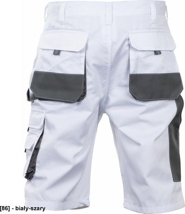 Cerva Be-01-009 - Krótkie Spodnie Robocze, Bawełna 20%, Poliester 80% Biały-Szary 60
