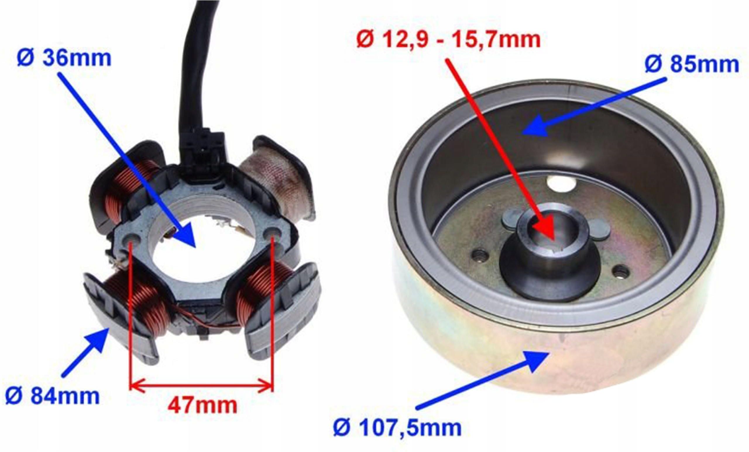 Wm Zapłon Stator Magneto Suzuki Ad Italjet Tgb Morini