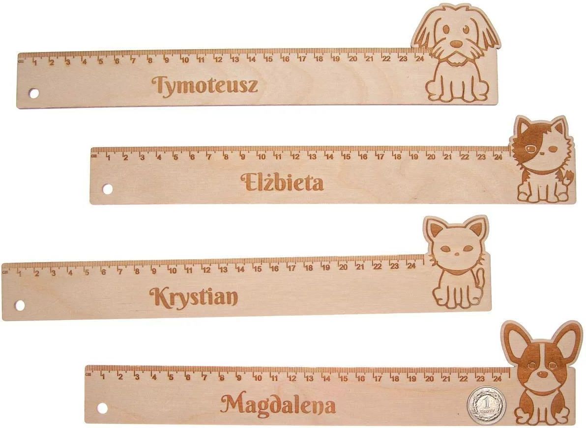 Linijka 24 cm z imieniem - zdjęcie 2 Linijka 24 cm z imieniem