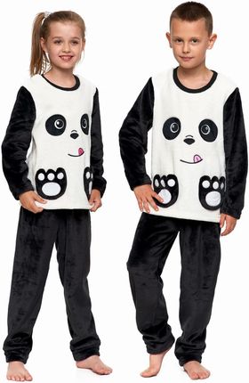 Piżama dziecięca Moraj panda czarno-biała