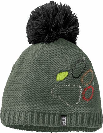 Czapka zimowa dziecięca PAW KNIT CAP KIDS thyme green