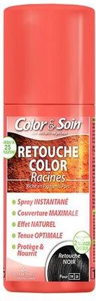 Les 3 Chenes Color&Soin Spray Do Retuszu Odrostów Odcień Czarny 75ml