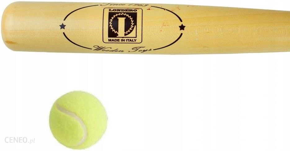 Londero Drewniany Kij Baseballowy 75 Cm Z Piłką Do Tenisa (L55760)
