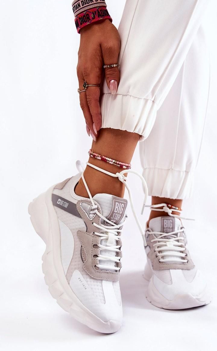 Damskie Buty Sportowe Big Star KK274057 Bia e Rozmiar 37 Ceny I damskie-buty-sportowe-big-star-kk274057-bia-e-rozmiar-37-ceny-i