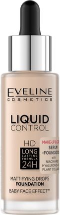 Eveline Cosmetics Liquid Control Hd Matujący Podkład Do Twarzy Z Niacynamidem 02 Soft Porcelain