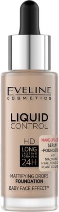 Eveline Cosmetics Liquid Control Hd Matujący Podkład Do Twarzy Z Niacynamidem 25 Light Rose