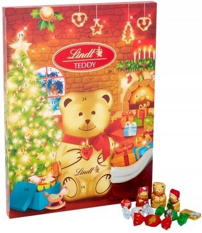 Lindt Kalendarz Adwentowy Mikołaj Miś Teddy 172g