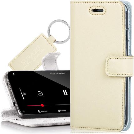 Etui na telefon Surazo ze skóry naturalnej RFID Wallet case - Pastel Żółty (52851-316)