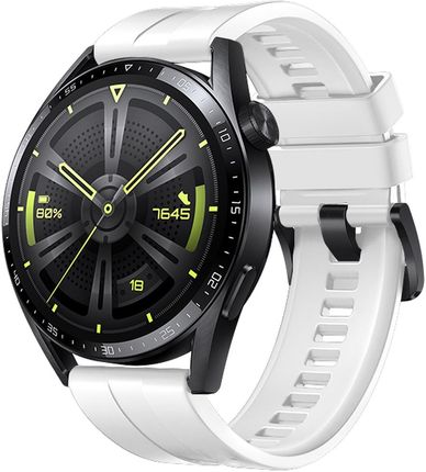 Strap One silikonowa opaska pasek bransoleta bransoletka do zegarka Huawei Watch GT 3 46 mm biały (91634)
