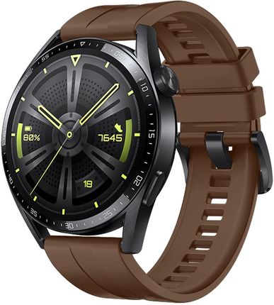 Strap One silikonowa opaska pasek bransoleta bransoletka do zegarka Huawei Watch GT 3 46 mm brązowy (91636)