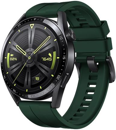 Strap One silikonowa opaska pasek bransoleta bransoletka do zegarka Huawei Watch GT 3 42 mm ciemnozielony (91648)
