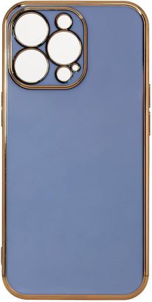 Lighting Color Case etui do Xiaomi Redmi Note 11 Pro żelowy pokrowiec ze złotą ramką niebieski (96173)