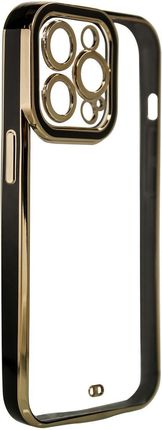 Fashion Case etui do Xiaomi Redmi Note 11 Pro żelowy pokrowiec ze złotą ramką czarny (96316)