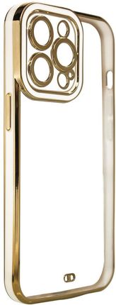 Fashion Case etui do Xiaomi Redmi Note 11 Pro żelowy pokrowiec ze złotą ramką biały (96360)