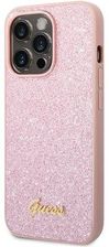Etui GUESS Glitter Script do Apple iPhone 14 Pro Max Różowy