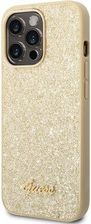 Etui GUESS Glitter Script do Apple iPhone 14 Pro Max Złoty