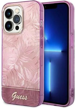 Guess GUHCP14XHGJGHP iPhone 14 Pro Max 6,7" różowy/pink hardcase Jungle Collection (801477)