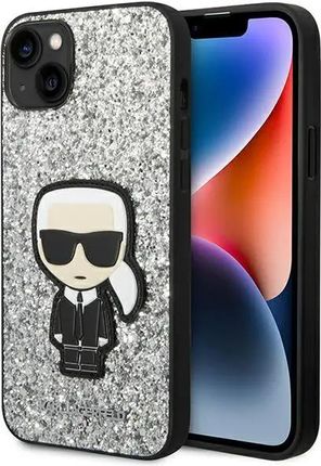 Karl Lagerfeld KLHCP14MGFKPG iPhone 14 Plus 6,7" hardcase srebrny/silver Glitter Flakes Ikonik (801532)