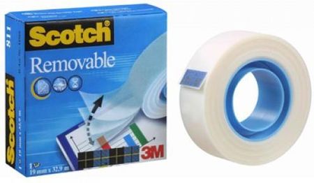 Scotch 811 MAGIC TAPE 19MMX33M REMO VABLE (8111933)