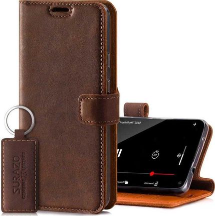 Skórzane etui na telefon RFID Wallet case - Orzechowy - TPU Czarne Xiaomi Mi 11 Lite / 5G / 5G NE (11834122)