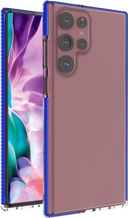 Hurtel Spring Case pokrowiec żelowe etui z kolorową ramką do Samsung Galaxy S22 Ultra ciemnoniebieski (10757688)