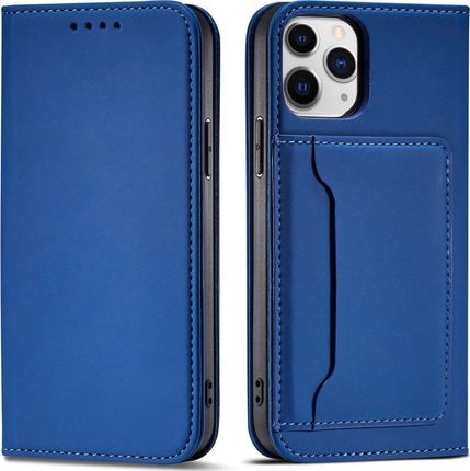 Magnet Card Case etui do iPhone 12 pokrowiec portfel na karty kartę podstawka niebieski (11542286)