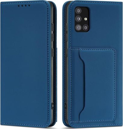 Magnet Card Case etui do Samsung Galaxy A53 5G pokrowiec portfel na karty kartę podstawka niebieski (11542322)