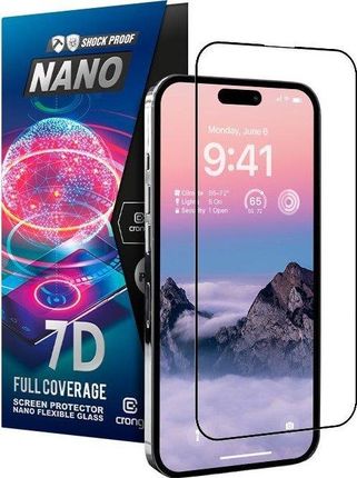 Crong 7D Nano Flexible Glass - Niepękające szkło hybrydowe 9H na cały ekran iPhone 14 Pro Max (11892585)