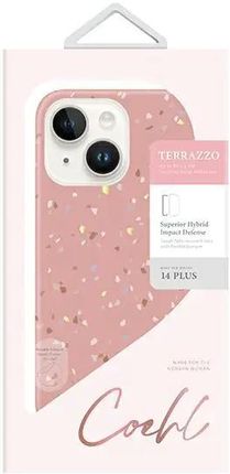 UNIQ etui Coehl Terrazzo iPhone 14 Plus 6,7" różowy/coral pink (802730)