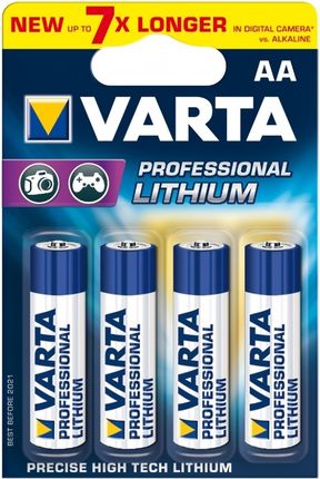 Varta PROFESSIONAL Lithium Batterie AA (Mignon) 4er-Pack (6106301404)