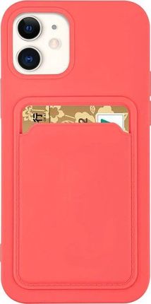 Hurtel Card Case silikonowe etui portfel z kieszonką na kartę dokumenty do iPhone 12 Pro Max pomarańczowy (9599141)