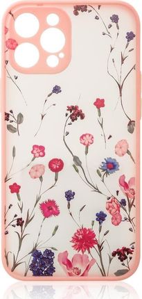 Design Case etui do iPhone 12 Pro Max pokrowiec w kwiaty różowy (11833827)
