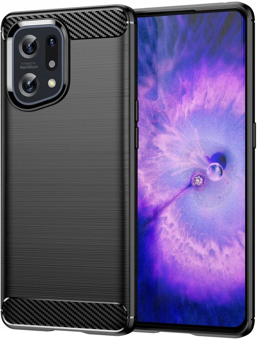 Carbon Case Elastyczne Etui Pokrowiec Oppo Find X Etui