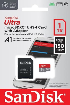 サンディスク 1TBマイクロSDXC SanDisk 1 TB Extreme karta pamięci microSDXC + adapter SD +