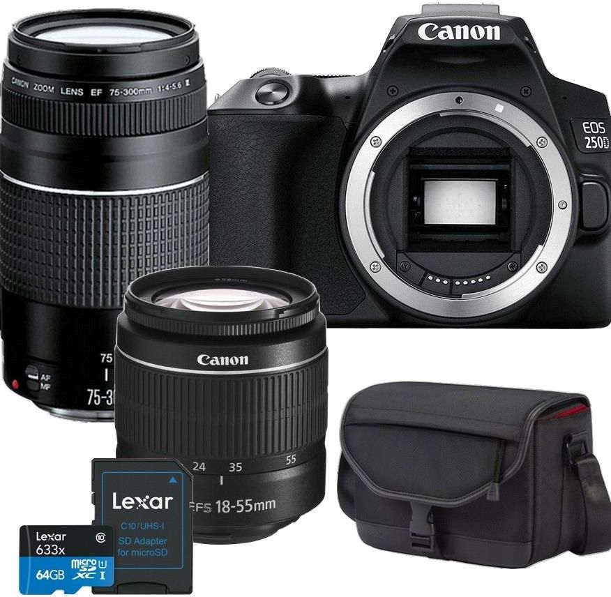 18 55 Dc Iii Vs 18 55 Is Ii Lustrzanka Canon 250D + 18-55 DC III + 75-300 DC III - Ceny i opinie na