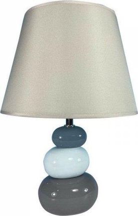 Versa Lampa stołowa Szary Niebieski Ceramika Materiałowy (22,5 32 8,5 cm) 