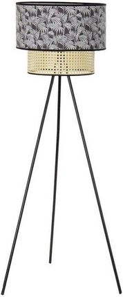 Dkd Home Decor Lampa Stojąca Naturalny Czarny Metal Palmy Poliester Kolonialny (60 60 129 cm) 