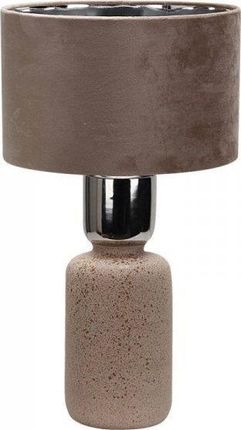 Dkd Home Decor Lampa stołowa Ceramika Poliester Aksamit Jasnobrązowy 220 V 50 W Nowoczesny (30 30 54 cm)