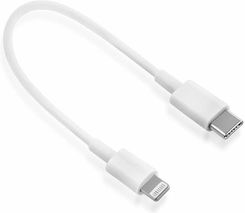 Kabel Typ C / Lightning Iphone Krótki Biały 20 Cm