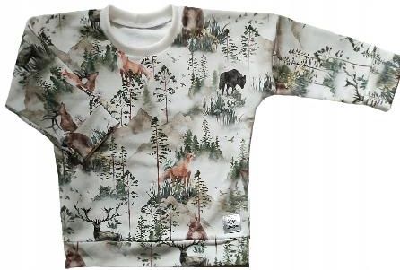 Bluza Leśne Zwierzęta rozmiar 98