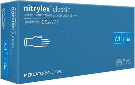 Mercator Rękawice Medyczne Nitrylex Classic Blue - Pudełko 100szt.