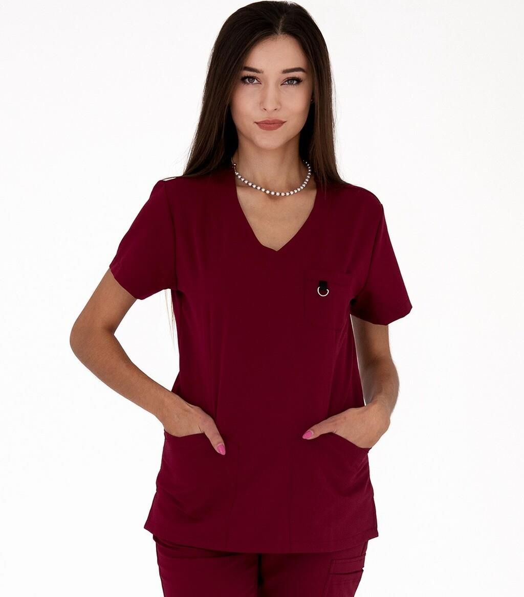 Doctor Scrubs Bluza Medyczna Grace Soft Crimson M Ceny i opinie