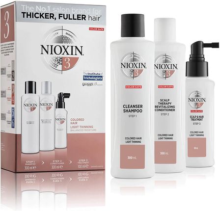 Nioxin Zestaw Do Włosów System 3 Szampon Odżywka Leczenie (3 Pcs)