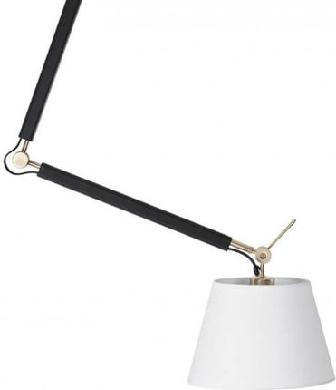 Azzardo Salonowa lampa wisząca Zyta na wysięgniku biała czarna  (AZ4192+AZ2602)